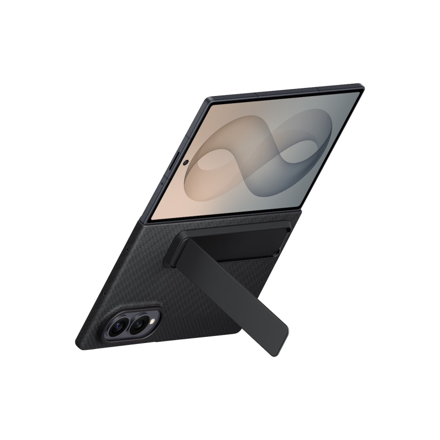 Samsung Galaxy Fold8 Carbon Standing maciņš, melns – 3