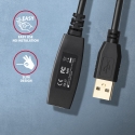 Axagon ADR-207 USB 2.0 A-M - A-F active extension/repeater cable 7.5m
