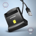 Axagon Universal desktop USB contact Smart/ID card reader with long USB-A cable. Suitable for the eO