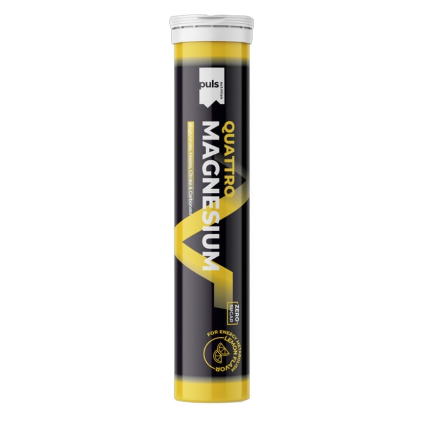 Puls Nutrition Quattro Magnesium Effervescent Tablets, Lemon, 20 Tablets