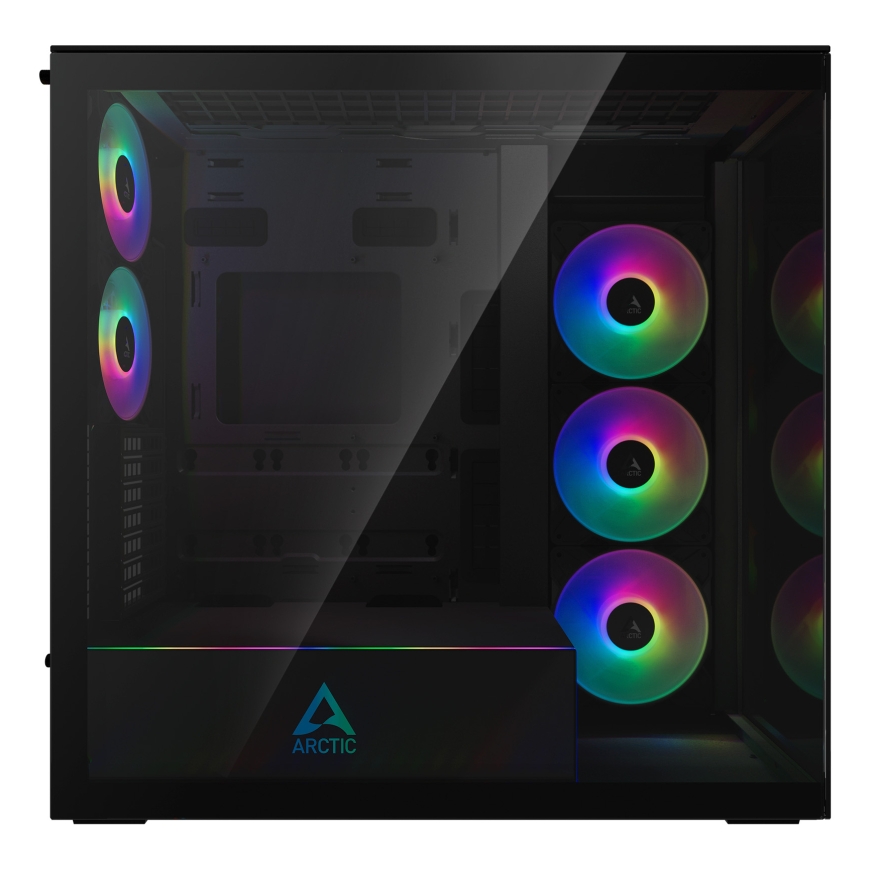 ARCTIC Xtender Black (Mirror Glass) „Midi Tower“ Juoda – 4
