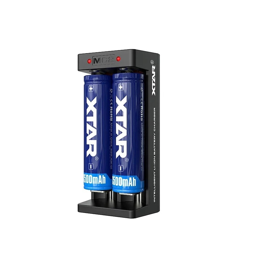 Akku laturi Li-ion 18650 USB-C - 2 paikkaa – 4