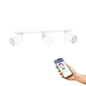 Eglo Adfira-Z Spotti smart ceiling light, white, 3 light sources Eglo Adfira-Z Spotti smart ceiling light, white, 3 light sources