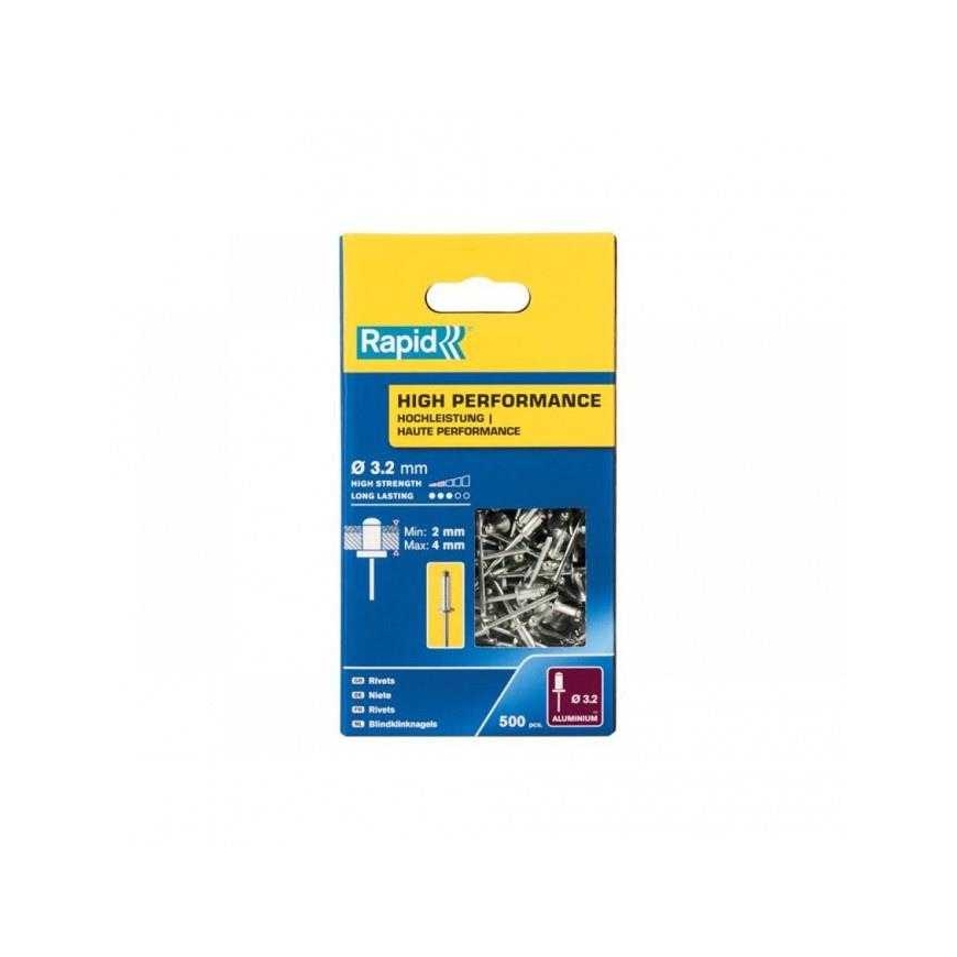 Rapid R RIVETS D3.2 8MM ALU 500PCS BOX