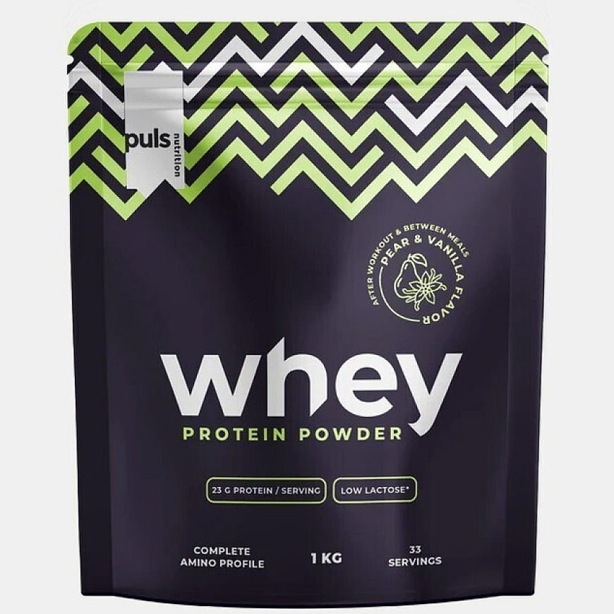 Puls Nutrition Whey proteiinijauhe, päärynä-vanilja, 1 kg