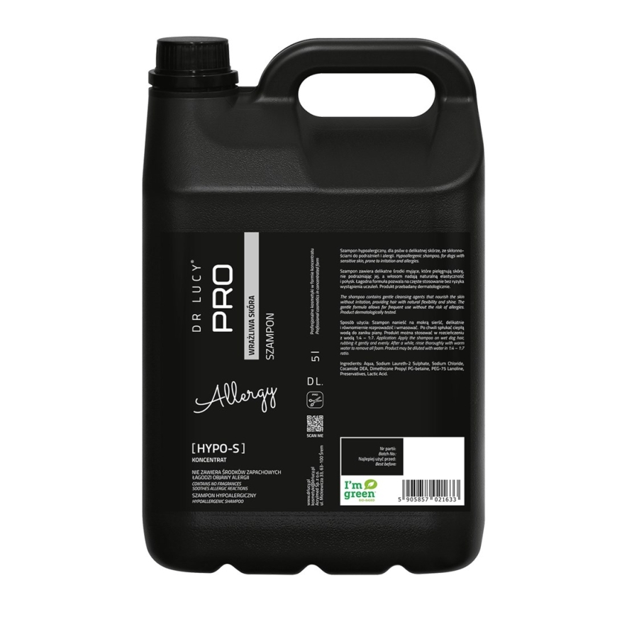 DR LUCY Hypo S - hipoalerginis šampūnas šunims - 5L