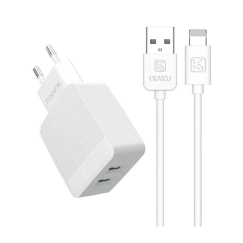 iKaku KSC-371 12W (2x USB) на Lightning 2.4A белый