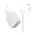 iKaku KSC-371 12W (2x USB) Lightning 2.4A valge iKaku KSC-371 12W (2x USB) Lightning 2.4A valge