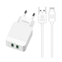 iKaku KSC-371 12W (2x USB) Lightning 2.4A valge iKaku KSC-371 12W (2x USB) Lightning 2.4A valge