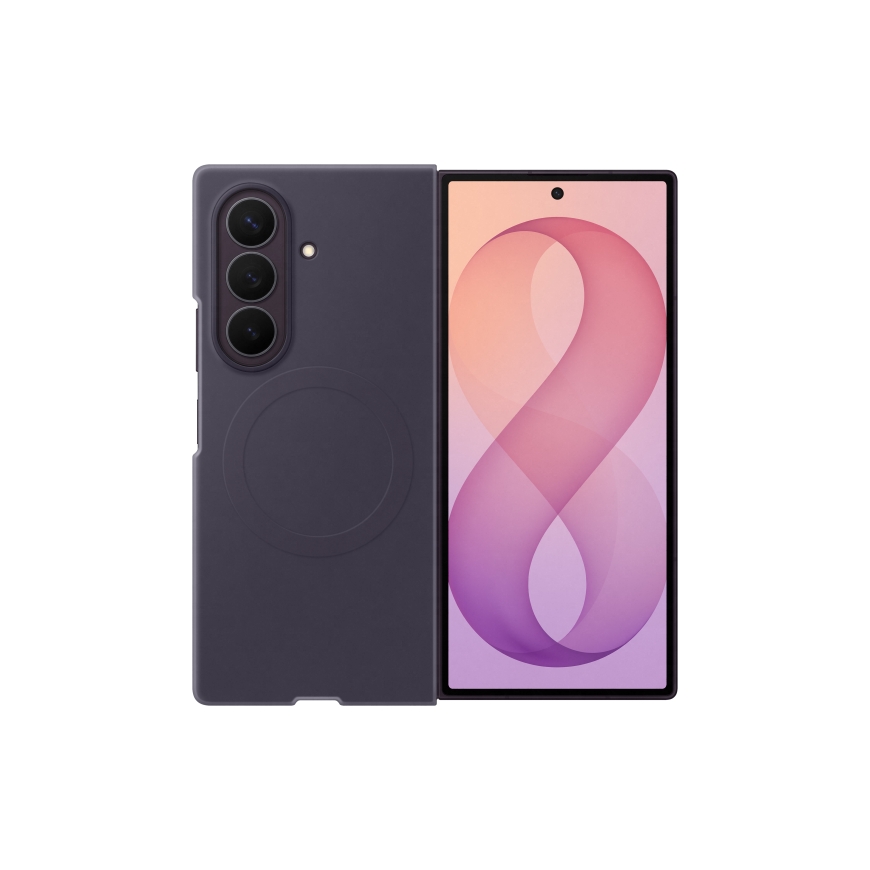 Samsung Galaxy Fold8 Ultra Silicone Magnet Qi2 Case, Purple