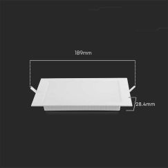 V-tac 12W LED įleidžiama panelė, balta, 4000K, SAMSUNG CHIP