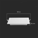 V-tac 12W LED sissepandav paneel, valge, 4000K, SAMSUNG CHIP V-tac 12W LED sissepandav paneel, valge, 4000K, SAMSUNG CHIP