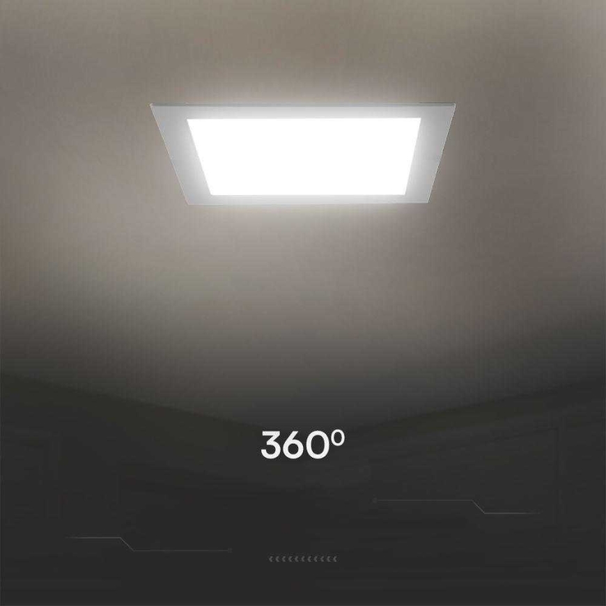 V-tac 12W LED ieliekamā panelis, balts, 4000K, SAMSUNG CHIP – 3