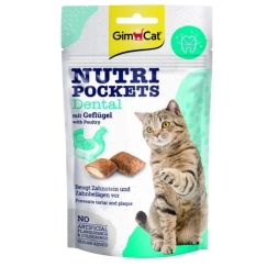 GIMCAT Nutri pockets Dental Poultry - kassikrõpsud - 60g