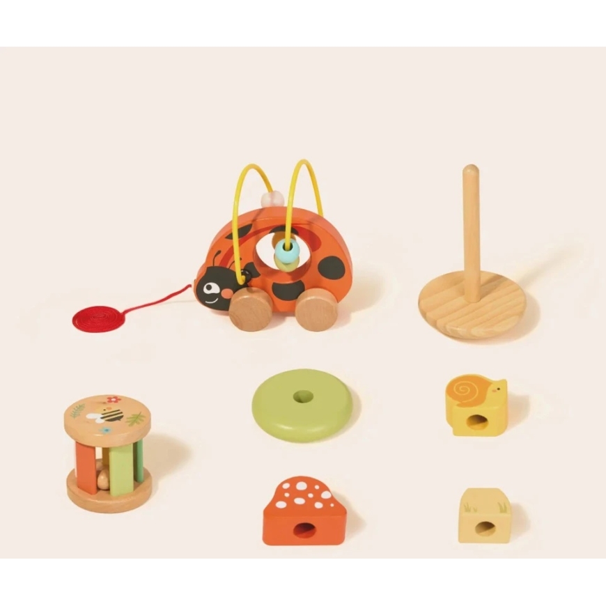 Tooky Toys TOOKY TOY 3in1 pinottava leikkisarja Leppäkerttu – 5