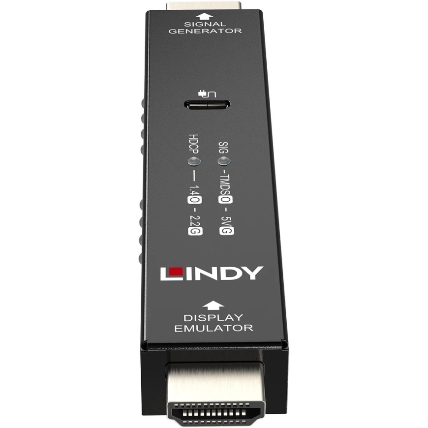 Генератор HDMI сигнала - Lindy HDMI 4K60 генератор сигнала и эмулятор дисплея 32683 черный