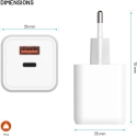 Fixed Mini-laturi 1x USB-A 1x USB-C 3 A (FIXCG45M-CA-WH) Fixed Mini-laturi 1x USB-A 1x USB-C 3 A (FIXCG45M-CA-WH)