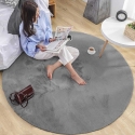 Strado Strado Rabbit Round Rug Strado 140x140 Silver (Light Gray) uniwe Strado Strado Rabbit Round Rug Strado 140x140 Silver (Light Gray) uniwe
