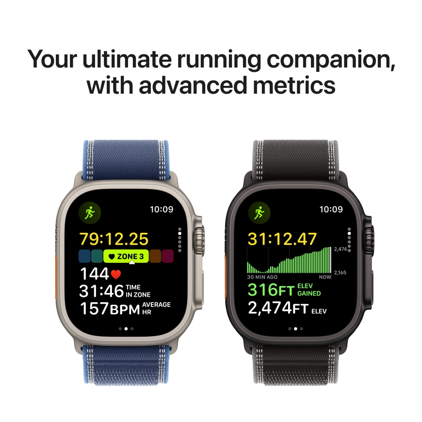 Apple Watch Ultra 3 (GPS + Cellular) 49 mm dabīgā titāna korpuss un dabīgais milānas siksna, vidēja izmēra – 4