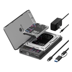 ICY BOX IB-3882MSCL-CU31 HDD/SSD korpuss Melns M.2/2.5"/3.5"