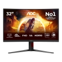 AOC G4 C32G4Z PC lamekuvar 80 cm (31.5") 1920 x 1080 pikslit Full HD LCD Must, Punane