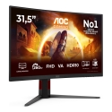 AOC G4 C32G4Z PC lamekuvar 80 cm (31.5") 1920 x 1080 pikslit Full HD LCD Must, Punane