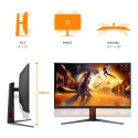 AOC G4 C32G4Z computer monitor 80 cm (31.5") 1920 x 1080 pixels Full HD LCD Black, Red
