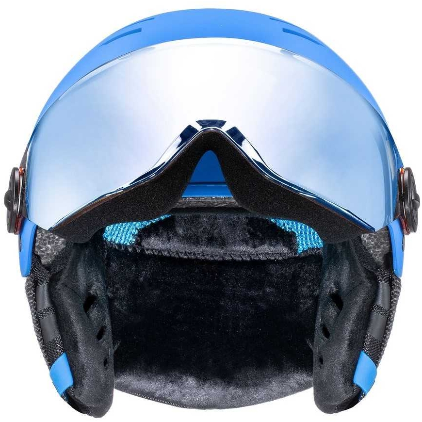 Lasten laskettelukypärä UVEX Rocket jr. Visor sininen matta