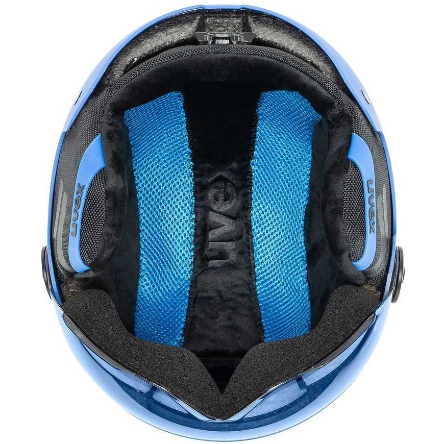 Bērnu slēpošanas ķivere UVEX Rocket jr. Visor zila matēta – 3