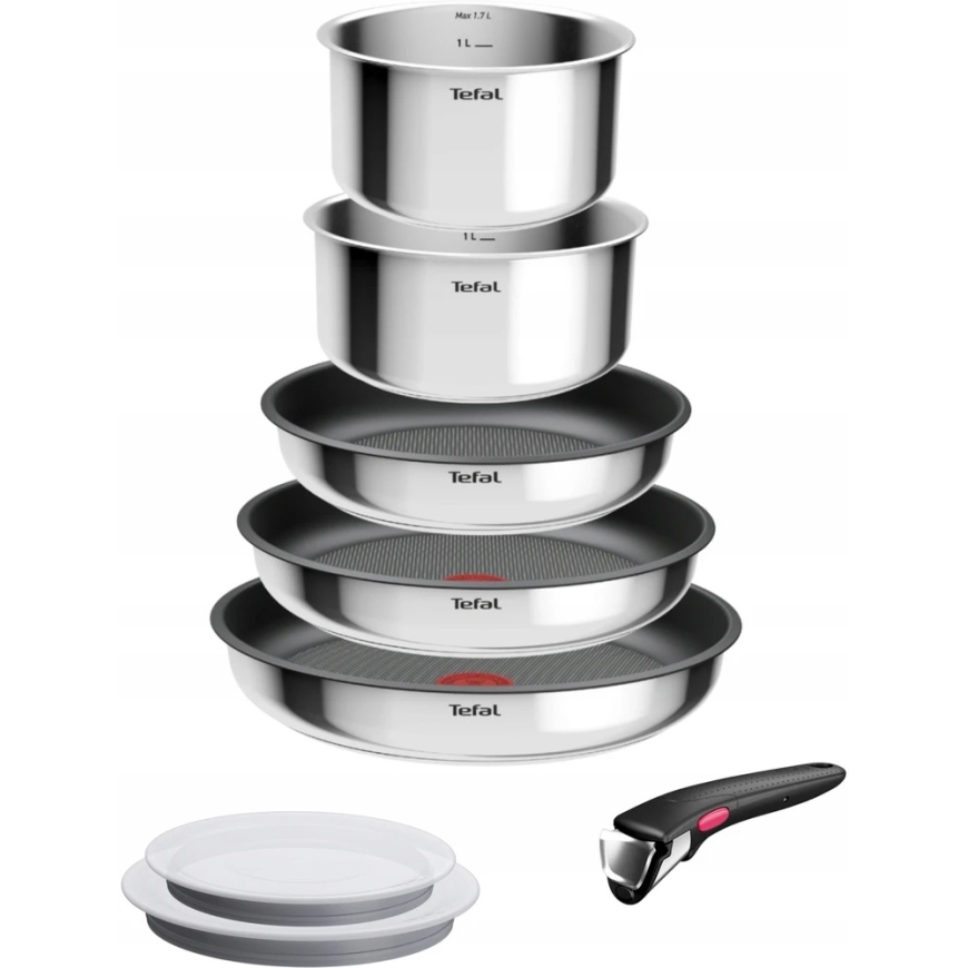 TEFAL Ingenio Cook Eat kattila- ja paistinpannusetti 8 kpl induktiokansi – 2