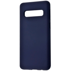 Samsung Galaxy S10 Plus Premium Soft Touch Silikona Vāks Tumši Zils