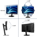 Philips 24B2U3601 computer monitor 60.5 cm (23.8") 2560 x 1440 pixels Quad HD LCD Black