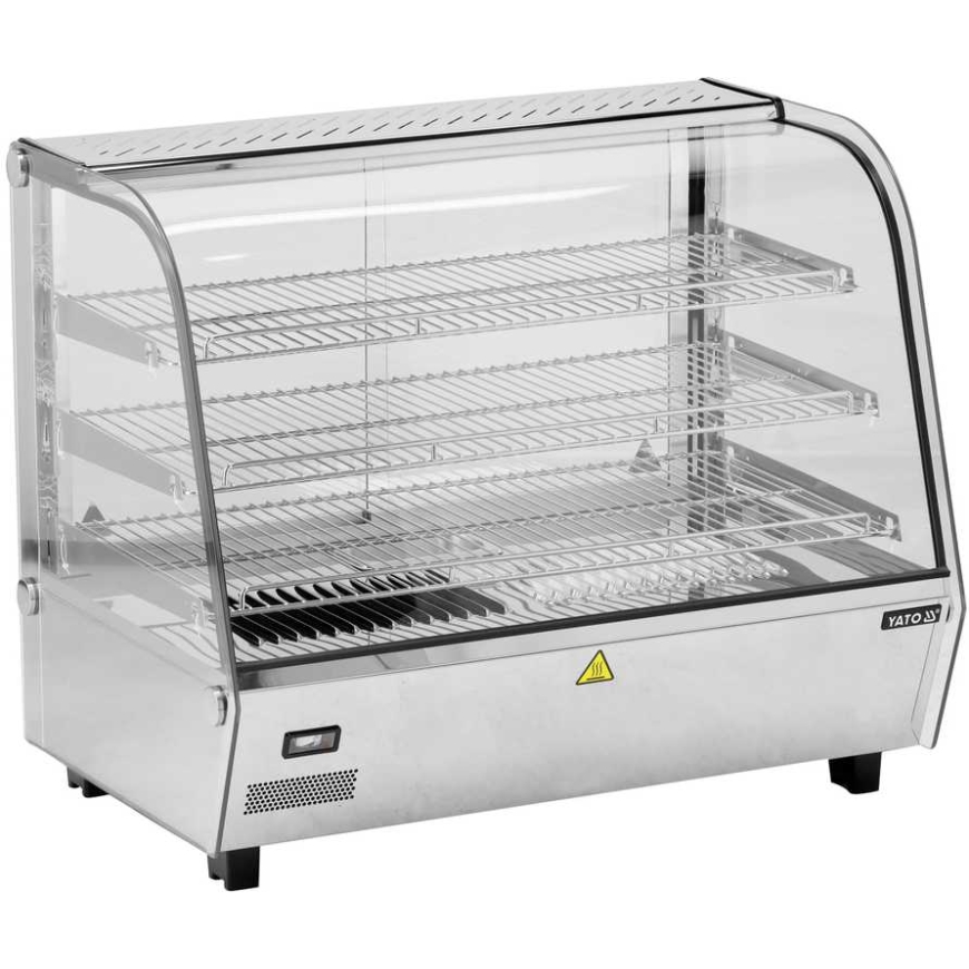 Yato Toya Sa Poland Heated Display Case | Freestanding | 120 l | 1100 W | 678 × 568 × 686 mm | 30–90 °C | 3 Shelves | Sliding Do