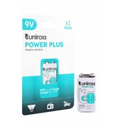 Uniross Baterijos 6LR61 9V Power Plus Alkaline UPP9PK1 1vnt