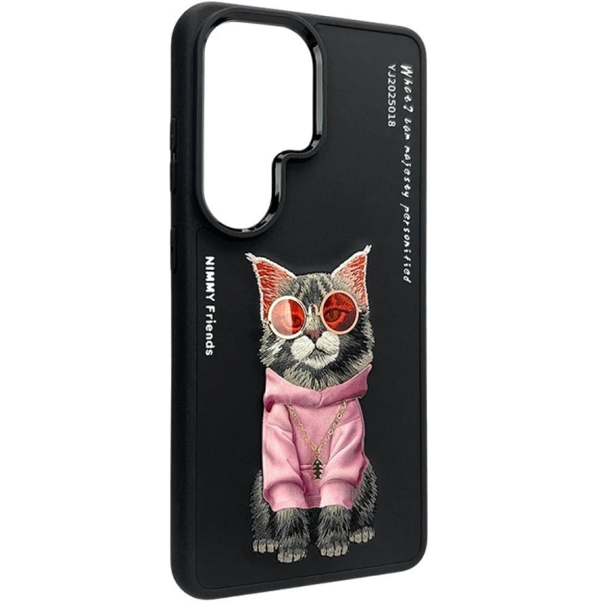 Dėklas Nimmy Glasses Cool Cat, skirtas Samsung Galaxy S26 Ultra, juodas – 3