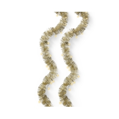 Lumineo LED twinkle tinsel garland lights, 5 meters, warm white