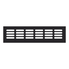 Temptech VENT300B ventilācijas restes, 30 cm, melna