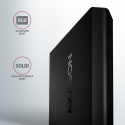 Axagon EEM2-UB2 External USB-C 10Gbps metal box for M.2 NVMe SSD disks. Black