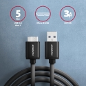 Axagon BUMM3-AM10AB SPEED Micro-B USB USB-A 3.2 Gen 1 cable 1 m