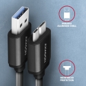 Axagon BUMM3-AM10AB USB-kaabel USB 3.2 Gen 1 (3.1 Gen 1) 1 m Micro-USB B USB A 5 Gbit/s Must