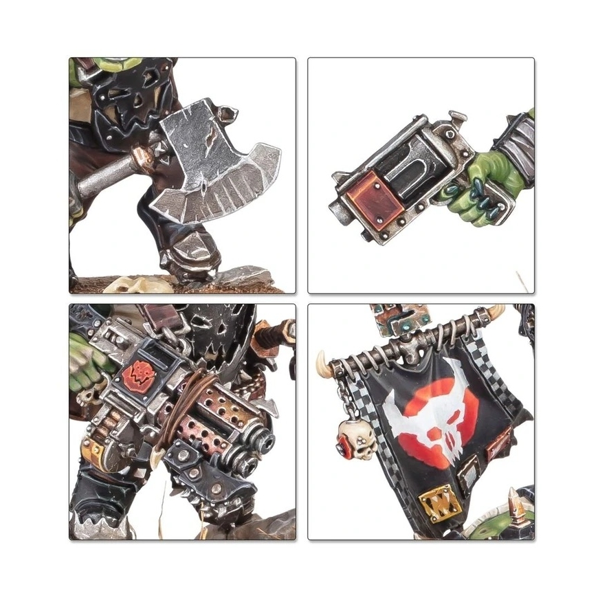 Games Workshop Warhammer 40,000 Ork Starter Set – miniatures, paints, brush – 4