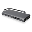 ICY BOX IB-DK4050-CPD Langallinen USB 3.2 Gen 1 (3.1 Gen 1) Type-C Antrasiitti ICY BOX IB-DK4050-CPD Langallinen USB 3.2 Gen 1 (3.1 Gen 1) Type-C Antrasiitti
