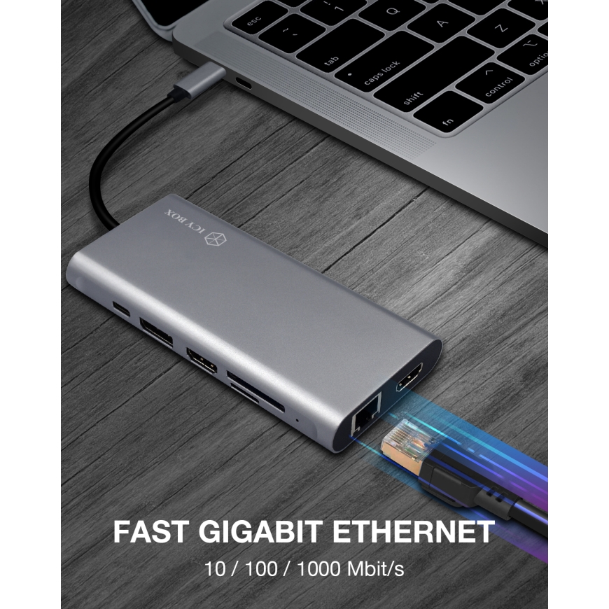 ICY BOX IB-DK4050-CPD Проводная USB 3.2 Gen 1 (3.1 Gen 1) Type-C Антрацит – 4