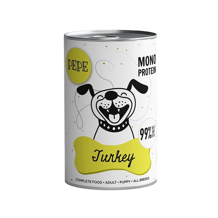 PAKA ELÄIN PEPE Turkki mono - märkäkoiranruoka - 400g