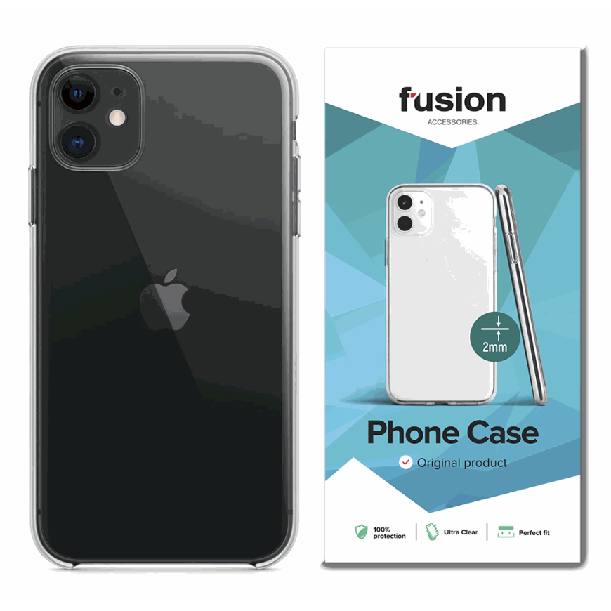 Fusion Accessories "Ultra Clear Series 2 mm Silicone Case iPhone 11 Pro Max" Transp