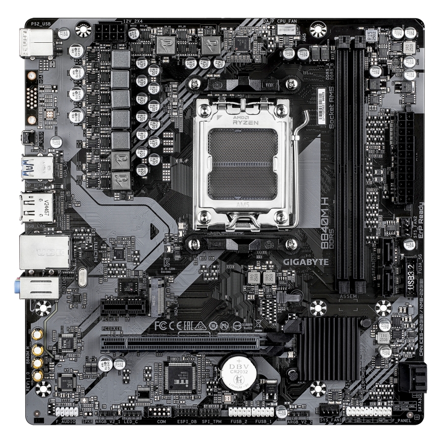 GIGABYTE B840M H материнская плата AMD B840 Socket AM5 Микро ATX – 2