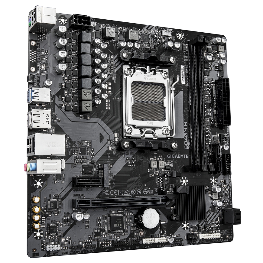 GIGABYTE B840M H emaplaat AMD B840 Protsessoripesa AM5 Mikro ATX – 3