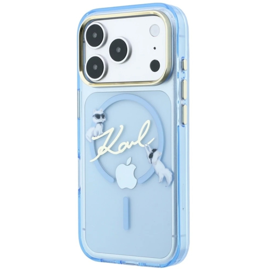 Karl Lagerfeld Script Logo MagSafe Case for iPhone 18 Pro Max / 17 Pro Max blue – 2