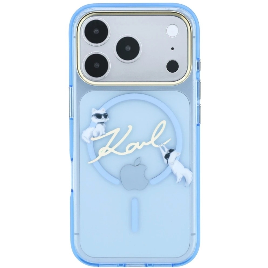 Karl Lagerfeld Script Logo MagSafe maciņš iPhone 18 Pro Max / 17 Pro Max zils – 3