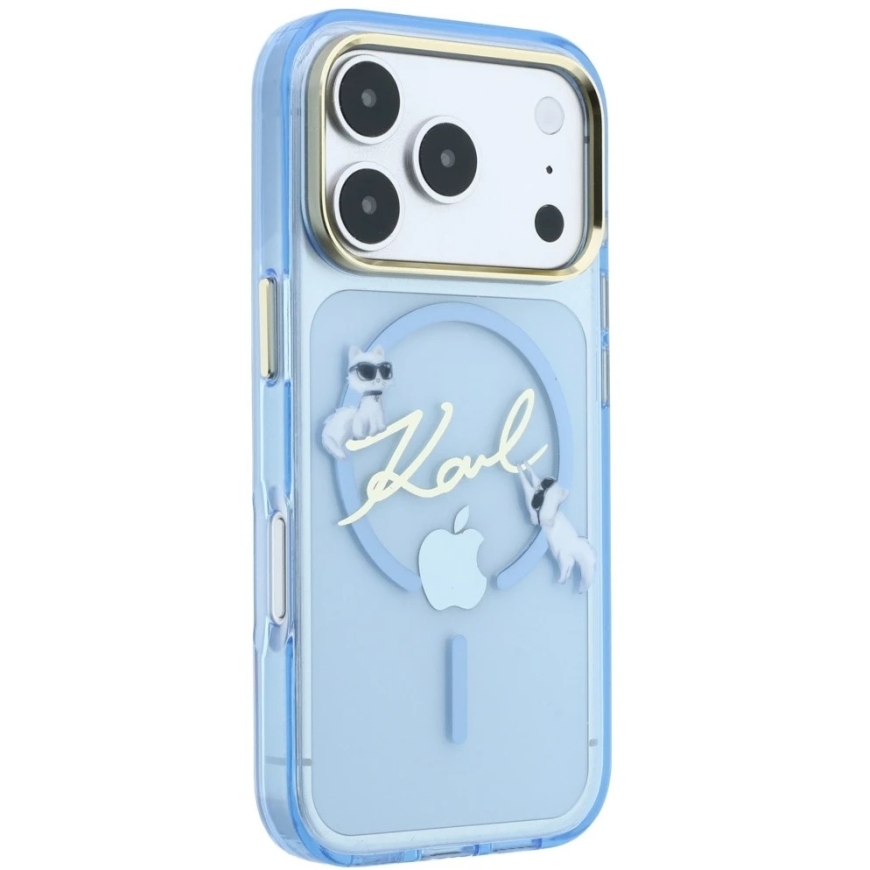 Karl Lagerfeld Script Logo MagSafe Case for iPhone 18 Pro Max / 17 Pro Max blue – 4